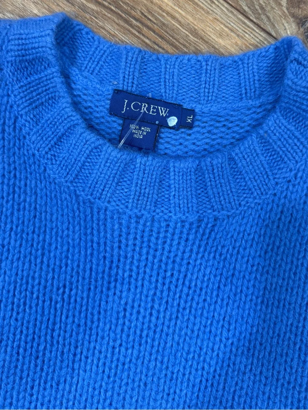 Vintage J. Crew Men’s Crewneck Sweater in Vivid Blue NWT